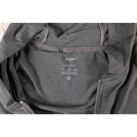 Nike Hoodie Mens XL Black Yoga Dri Fit Full Zip Sweatshirt - Picture 4 of 6